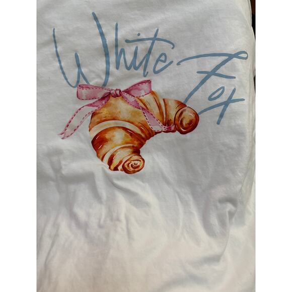 (S/M) $50 NWOT White Fox Fresh Only Pyjama Oversized Tee White - Picture 6 of 6